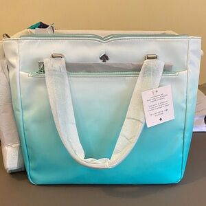 kate spade Gradient Aqua & White Tote Bag